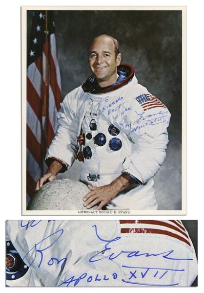 Ron Evans Signed 8'' x 10'' NASA Photo