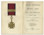 Rare King George V Signed Copy of ''War Medals of the British Army'' -- Inscribed to Prince Francis of Teck