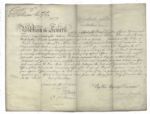 King William IV Document Signed During the First Few Months of His Reign in 1830
