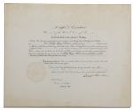 Oversized Dwight D. Eisenhower Atomic Energy Document Signed as President
