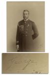 Early Signed Photo of King George V -- The Future King Is Here Dressed in His Royal Naval Uniform