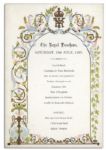 Royal Luncheon Menu From Queen Victoria's Diamond Jubilee in 1897