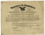 Warren G. Harding Document Signed as President