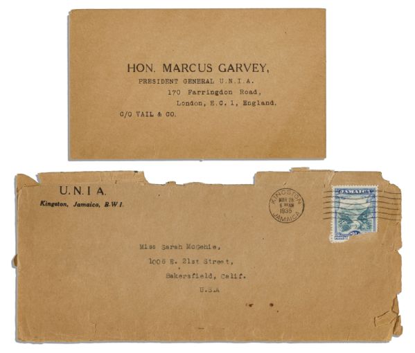 Marcus Garvey Typed Letter Signed Regarding the Universal Negro Improvement Association and African Communities' League -- ''...We do not expect you to fail us...''