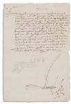 Charles IX, King of France, Document Signed Three Years Into His Reign