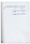 Lucille Ball Twice Signed Trust Document From 1979