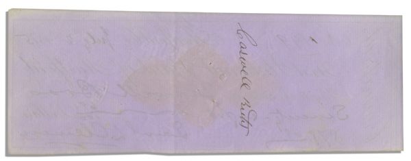 Samuel Clemens Check Signed