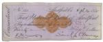 Rare Mark Twain 1875 Personal Check Signed Samuel L. Clemens -- A Year Later He Would Publish The Adventures of Tom Sawyer