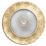 Stunning Eisenhower White House Used China -- 11.5'' Plate by Castleton China, Inc. -- Expertly Crafted With Exquisite Border Made of Pure Gold
