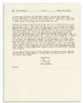 Indianapolis 500 Winner Mark Donohue Who Died Tragically & Young in a Race, 1973 Typed Letter Signed -- ''...No one is ever going to become a professional driver if he doesn't win races...''
