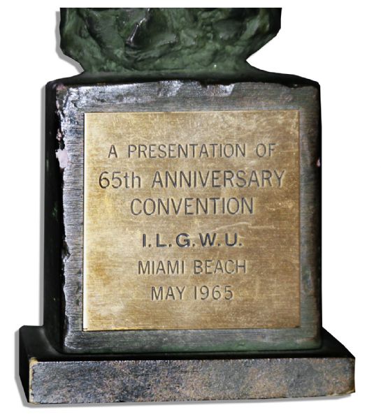 John F. Kennedy Bust Sculpture by Robert Berks -- Presented as an Award Trophy in 1965