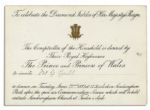 Queen Victoria Diamond Jubilee Invitation From 1897