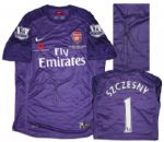 Arsenal Football Shirt Match Worn and Signed by Wojciech Szczesny