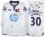 Sandro Match Worn Tottenham Hotspur Football Shirt Signed
