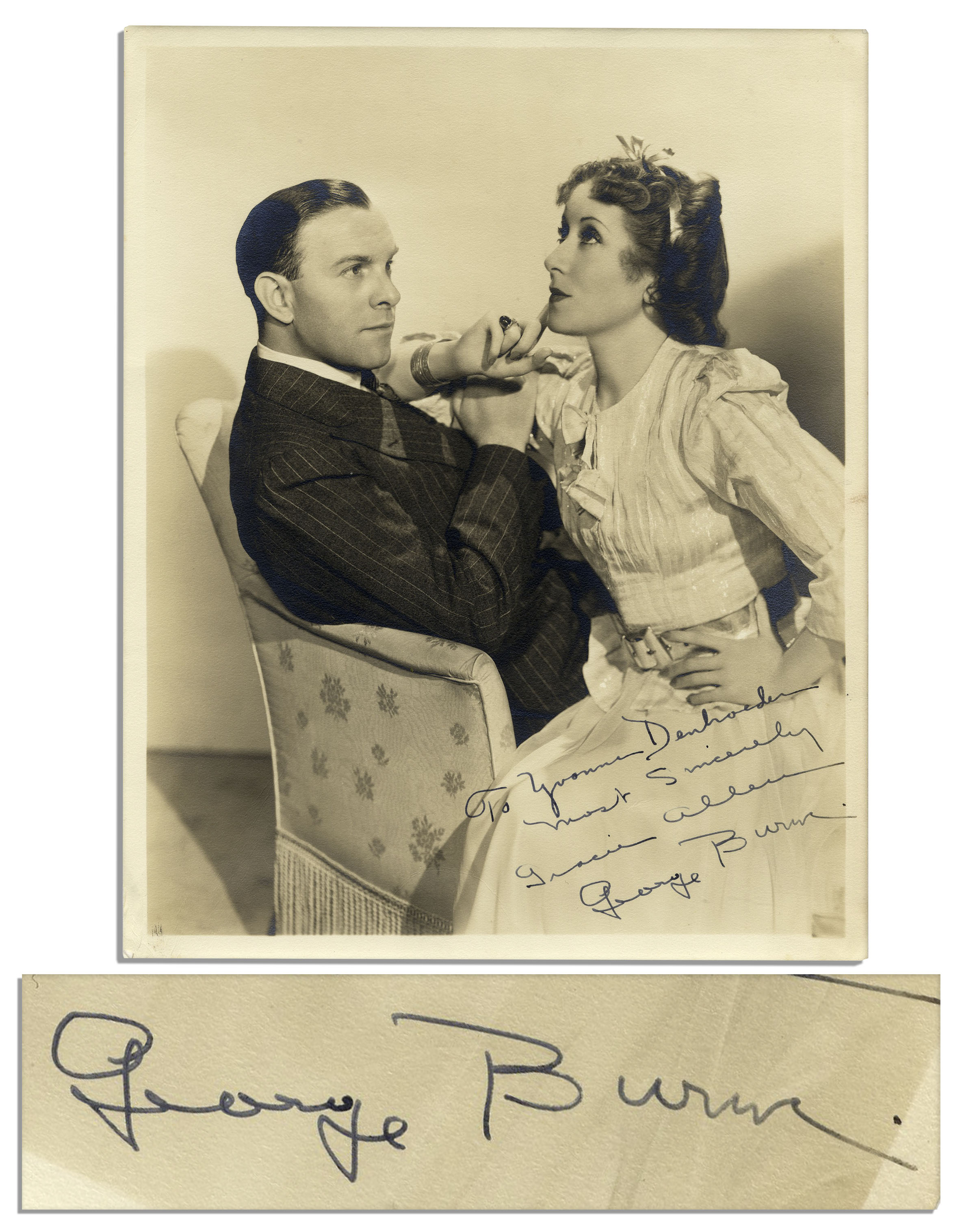 Lot Detail George Burns And Gracie Allen Signed 8 X 10 Photo 