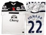 Steven Pienaar Match Worn Everton Football Shirt Signed