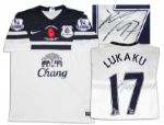 Romelu Lukaku Match Worn Everton Football Shirt Signed