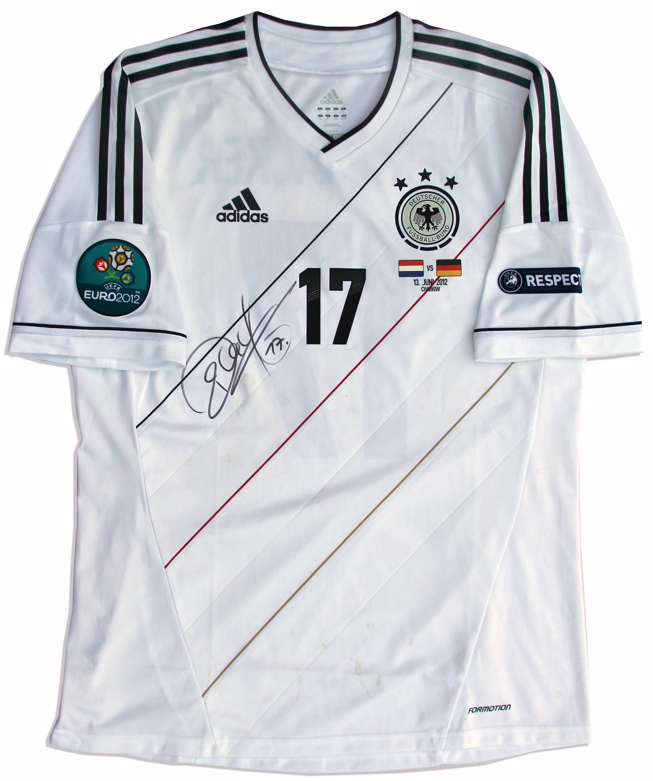 Lot Detail - Per Mertesacker Match-Worn Jersey Signed -- Germany Jersey ...