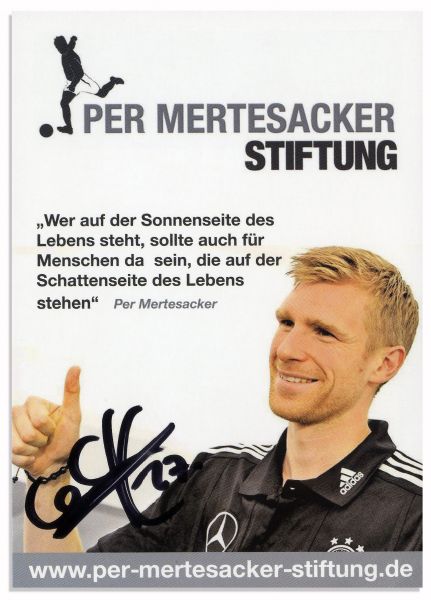 Per Mertesacker Match-Worn Jersey Signed -- Germany Jersey From the 2012 European Championship