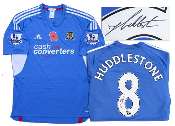 Tom Huddlestone Match Worn Hull City Football Shirt Signed