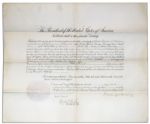 Warren G. Harding Document Signed as President