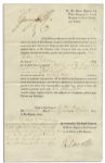 King George III Document Signed From 1812 -- With Bold & Large ''George PR'' Signature