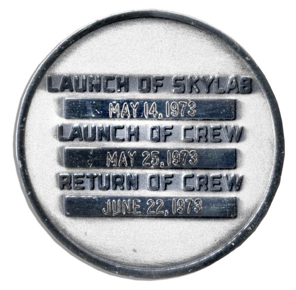 Jack Swigert's Personally Owned Skylab 1 (SL-2) Robbins Medal Flown -- Serial #18 -- One of Only 50 Flown
