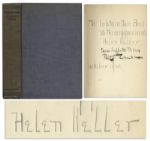 Helen Keller, Annie Sullivan & Polly Thompson Signed & Inscribed Book, Midstream: My Later Life