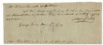 DOI Signer & First Senator of Maryland Charles Carroll of Carrollton Endorsement Signed