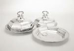 King George III Pair of Silver Vegetable Dishes With Lids