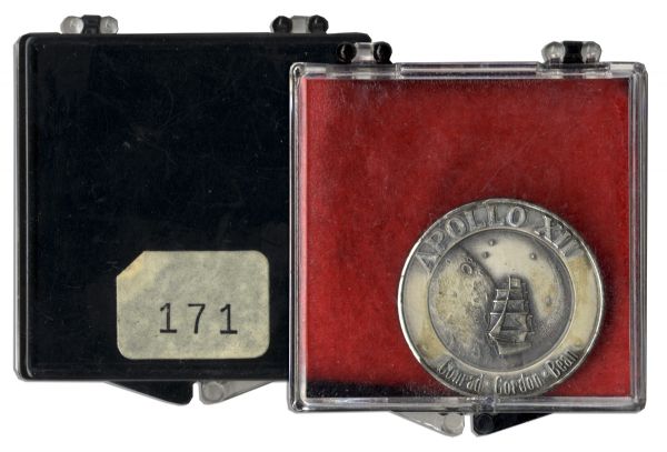 Jack Swigert's Personally Owned Space-Flown Apollo 12 Robbins Medal -- Serial Number 171
