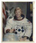 Apollo 9 Astronaut 8'' x 10'' Photos Signed -- All 3 Photos Are Dedicated to Apollo 13 Pilot Jack Swigert, From His Personal Collection