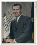 Apollo 12 Astronaut 8'' x 10'' Photos Signed -- Richard Gordon, Pete Conrad, Alan L. Bean -- All 3 Photos Are Dedicated to Apollo 13 Pilot Jack Swigert, From His Personal Collection