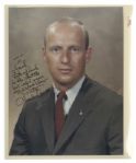 Apollo 12 Astronaut 8'' x 10'' Photos Signed -- Richard Gordon, Pete Conrad, Alan L. Bean -- All 3 Photos Are Dedicated to Apollo 13 Pilot Jack Swigert, From His Personal Collection