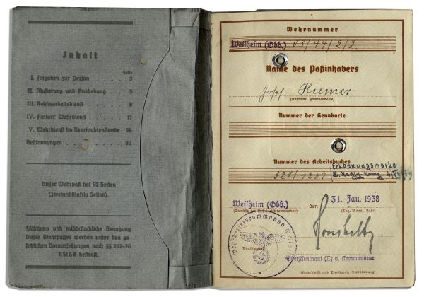 German Nazi ID Book