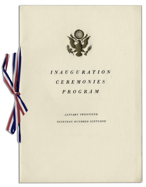 John F. Kennedy Inauguration Lot -- Invitation & Program For The Inauguration Itself, Plus an Invitation to The Inaugural Concert