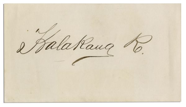 The Signature of King Kalakaua, Hawaii's Last King