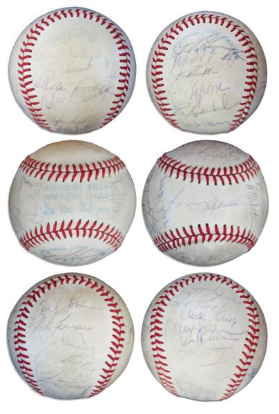 Baseball Signed by The 1980 New York Yankees -- Including All The HOFers -- Reggie Jackson, Gaylord Perry, Rich Goose Gossage and Yogi Berra, Who Signs as Coach