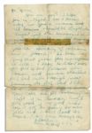 'Rebel Without A Cause'' Actor Sal Mineo Autograph Letter Signed -- ''...I waiting to hear from Warner Bros about a starring role in a pic called 'Rebel without caus'...''