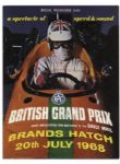 Jochen Rindt, Bruce McLaren, Jackie Oliver, Innes Ireland & Graham Hill 1968 Grand Prix Program Signed