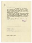 Enzo Ferrari Typed Letters Signed -- Lot of 7 -- ''...an exciting era of motor car sports which I remember with so much pleasure...''