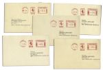 Enzo Ferrari Typed Letters Signed -- Lot of 7 -- ''...an exciting era of motor car sports which I remember with so much pleasure...''