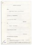 Didier Pironi & Ligier Document Signed -- Employment Contract in French -- Signed in Full on Last Page & Also Initialed on Each Page by Both Parties