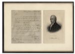Nicely Framed Alexander Hamilton 1791 Autograph Letter Signed as Secretary of the Treasury
