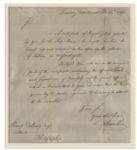 Nicely Framed Alexander Hamilton 1791 Autograph Letter Signed as Secretary of the Treasury