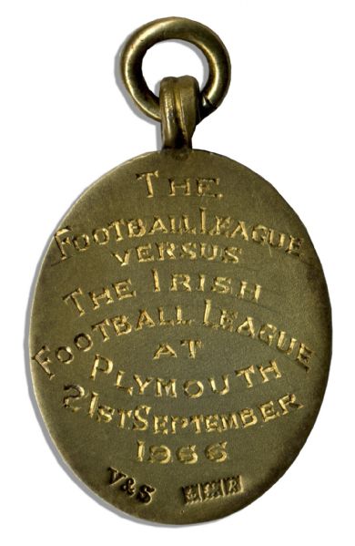 Football League Silver-Gilt Medal From The Representative Match With Irish Football League in 1966