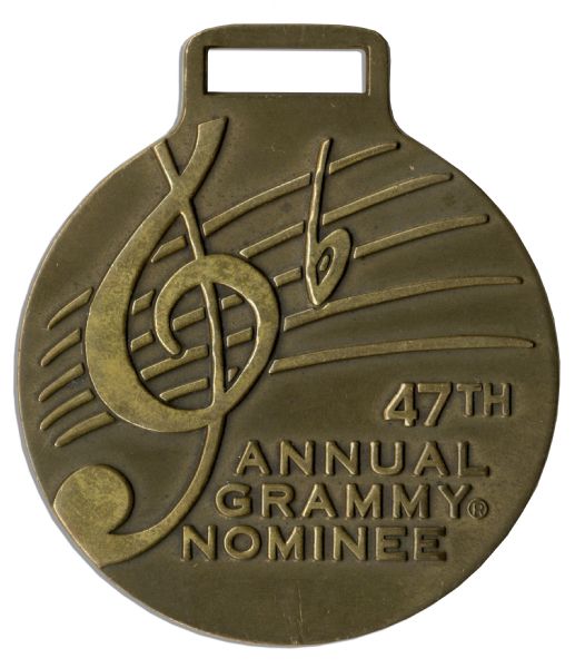 Grammy Nomination Medal From The 47th Annual Ceremony in 2005 -- Solid Bronze Medal Made by Tiffany & Co.