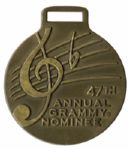 Grammy Nomination Medal From The 47th Annual Ceremony in 2005 -- Solid Bronze Medal Made by Tiffany & Co.