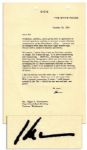 Lot of 10 Dwight Eisenhower Letters Signed -- 5 as President -- ''...Every day there is a flood of controversial questions coming in to Washington...instances of differences of opinion...''