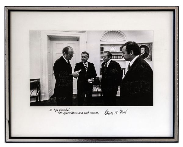 Lot of Photos Signed by Public Figures -- Jimmy Carter, Gerald Ford, Henry Kissinger, Ethel Kennedy, Hubert Humphrey -- Plus 2 Jimmy Carter Typed Letters Signed & a Hugh Hefner Photo Signed